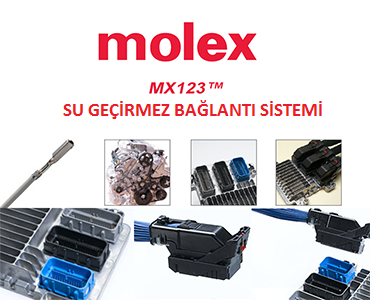 MX123 Serisi Su Geçirmez Konnektörler, Molex MX123, MX123 Motor Konnektörleri, Molex MX123 Vites Konnektörleri, Molex Otomotiv Konnektörleri
