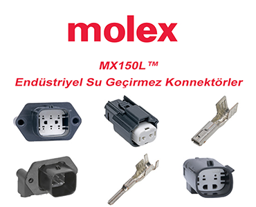 MX150L Serisi Endüstriyel Su Geçirmez Konnektörler, Molex MX150L, MX150L Bağlantı Sistemi, Molex MX150L Konnektör Çeşitleri, MX150L Serisi Molex Konnektörler
