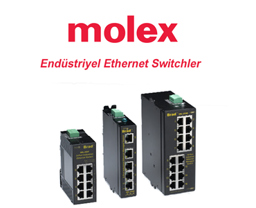 Endüstriyel Network Ürünleri,  Yönetilebilir Endüstriyel Switch, Endüstriyel Ethernet Switch, Sanayi Tip Ethernet Switch, Molex Ethernet Switches