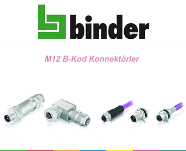 M12 B-Kod Konnektörler, Franz Binder M12 B-Kod Serisi Konnektörler, M12 B-Kod Konnektör Çeşitleri, Metal M12 Konnektörler